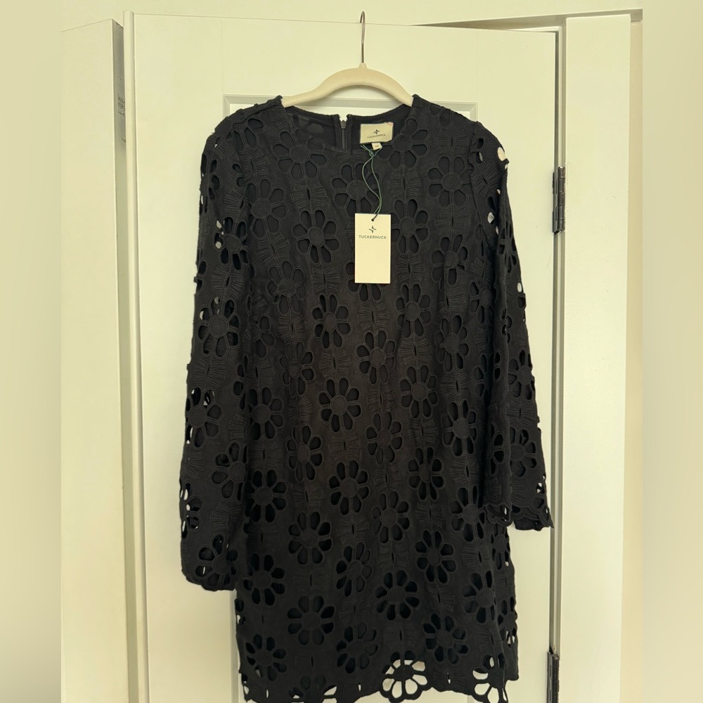 Noir Eyelet Hutton Mini Dress from Tuckernuck